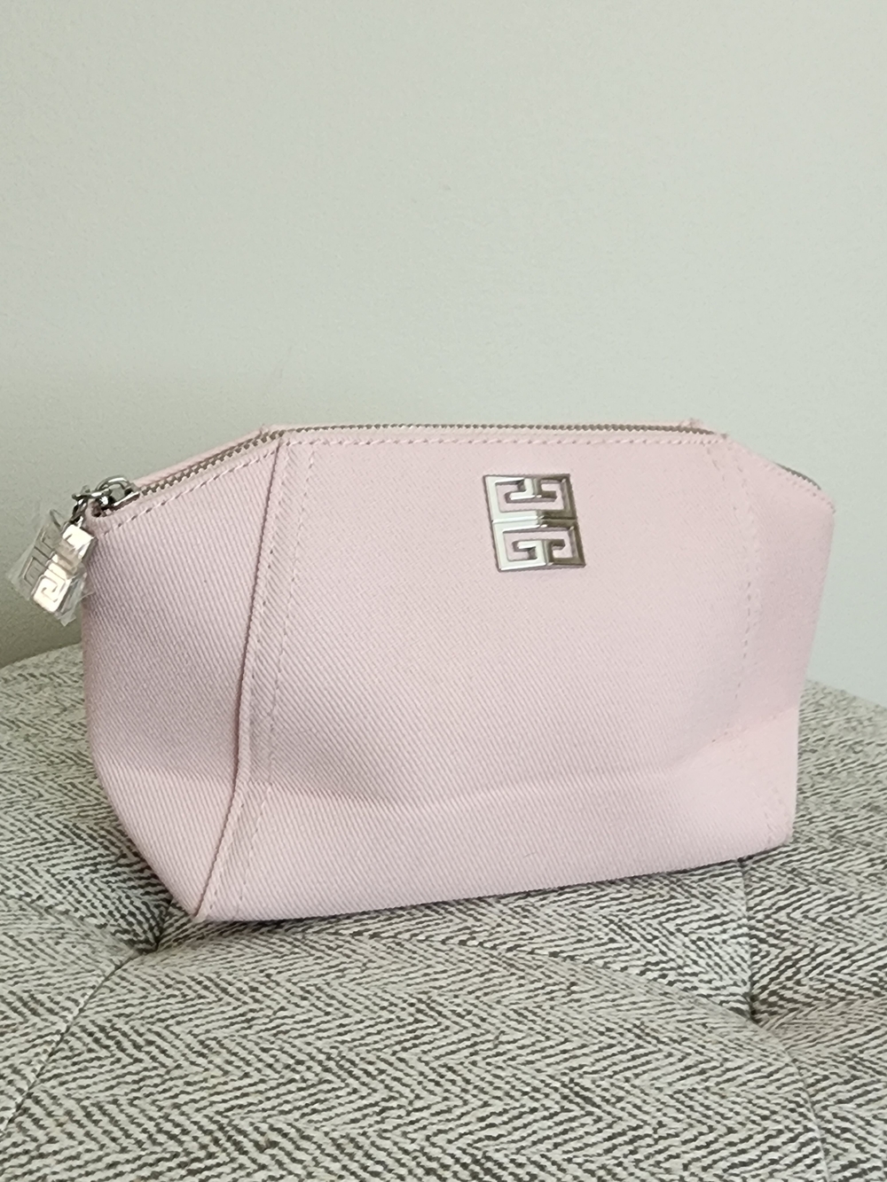 Givenchy Pink Cosmetic Pouch with Silver Hardware